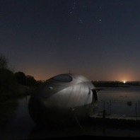 Exbury Egg on Beaulieu River at night, 2014